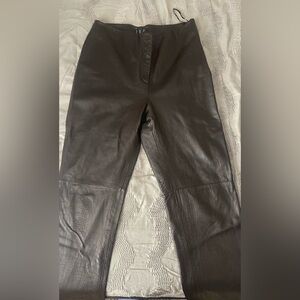 Genuine dark brown Leather pants fromINC International